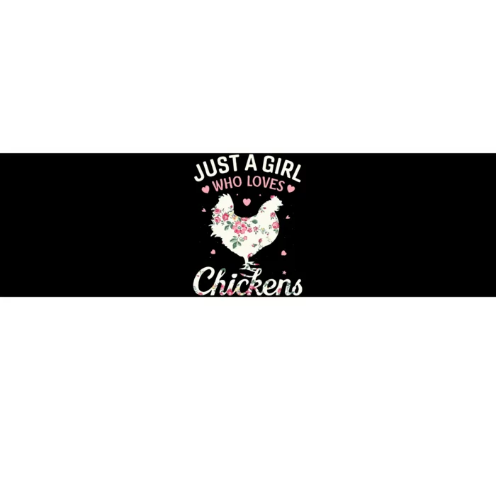 Funny Just A Who Loves Chickens Floral Farmer Bumper Sticker