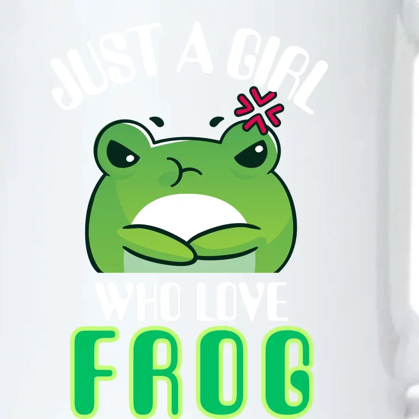 Frog Just A Girl Who Loves Frogs Funny Frog Lover Gift Black Color Changing Mug