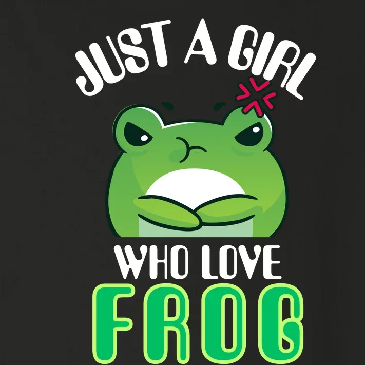 Frog Just A Girl Who Loves Frogs Funny Frog Lover Gift Toddler Long Sleeve Shirt