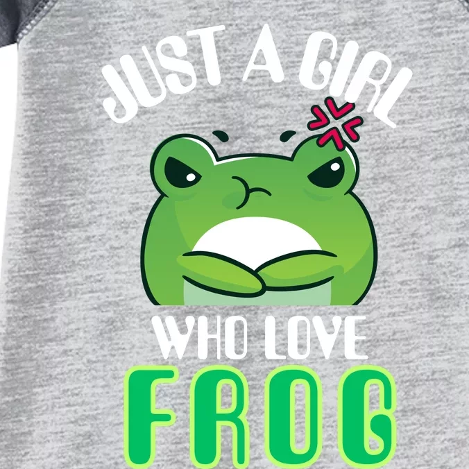 Frog Just A Girl Who Loves Frogs Funny Frog Lover Gift Infant Baby Jersey Bodysuit