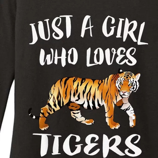 Funny Just A Girl Who Loves Tigers Tiger Animal Lover Gift Womens CVC Long Sleeve Shirt