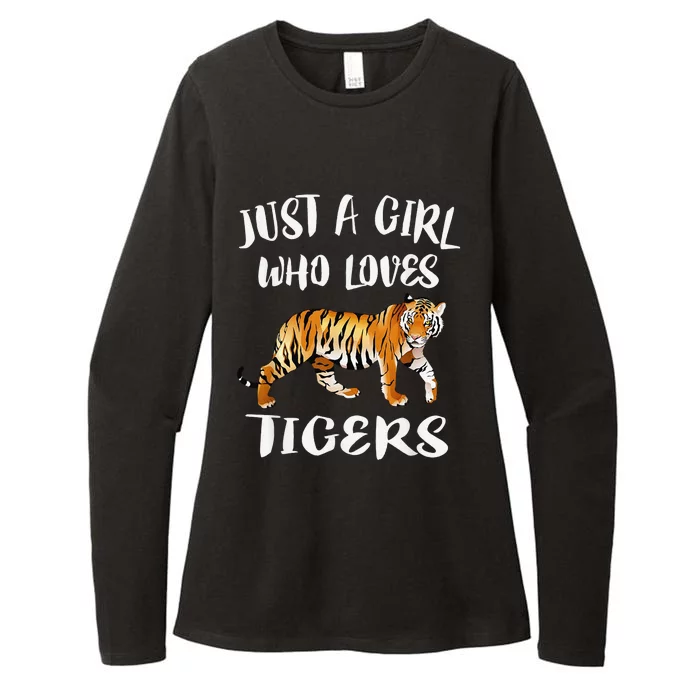 Funny Just A Girl Who Loves Tigers Tiger Animal Lover Gift Womens CVC Long Sleeve Shirt