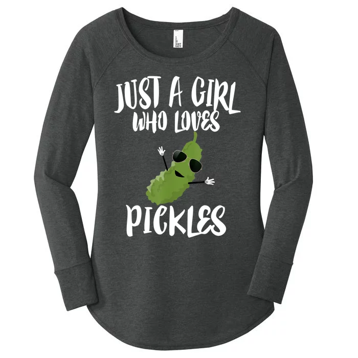 Funny Just A Girl Who Loves Pickles Gift Pickle Gift Women's Perfect Tri Tunic Long Sleeve Shirt