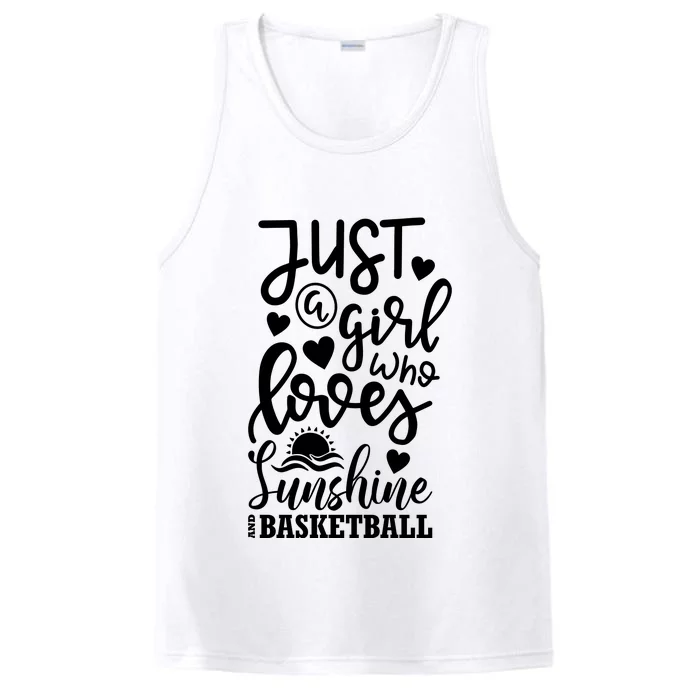 Fuhny Just A Girl Who Loves Sunshine Basketball Performance Tank