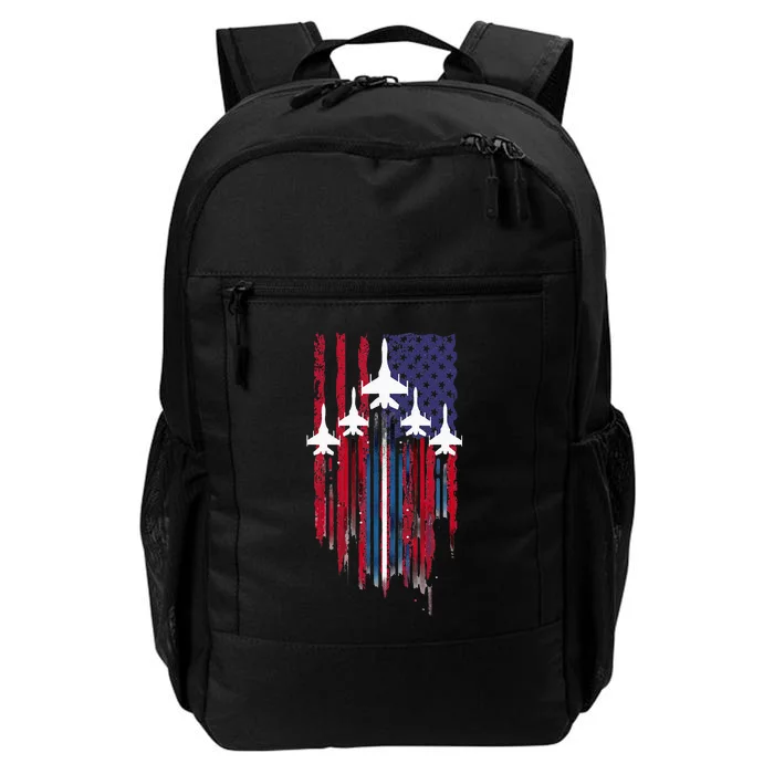 Fighter Jet Airplane American Flag Patriotic Daily Commute Backpack