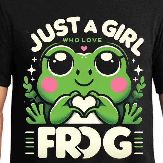 Frog Just A Girl Who Loves Frogs Funny Frog Lover Pajama Set