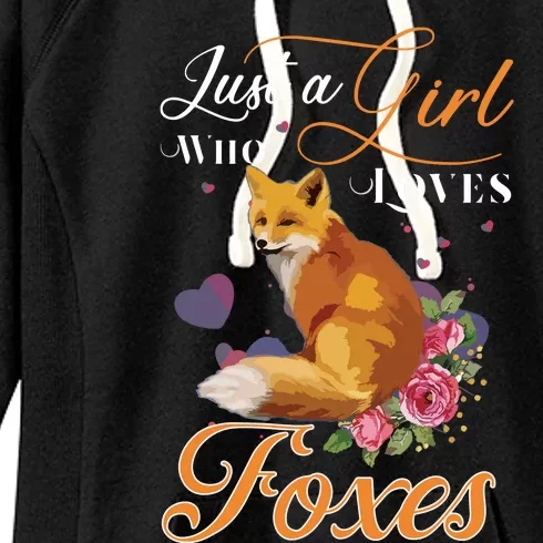 Fun Just A L Who Loves Foxes Coyote Lovers Women's Fleece Hoodie