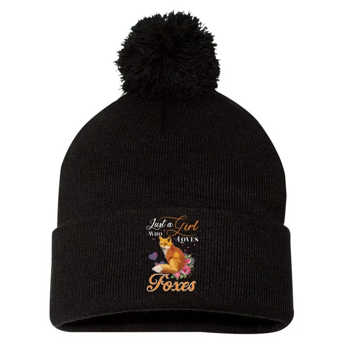 Fun Just A L Who Loves Foxes Coyote Lovers Pom Pom 12in Knit Beanie