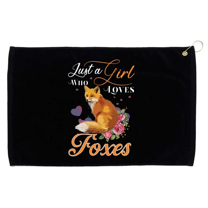 Fun Just A L Who Loves Foxes Coyote Lovers Grommeted Golf Towel