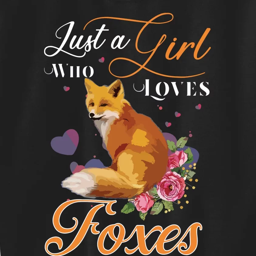 Fun Just A L Who Loves Foxes Coyote Lovers Kids Sweatshirt