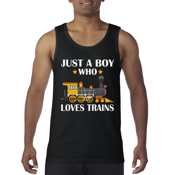 Funny Just A Who Loves Trains This Loves Trains Tank Top