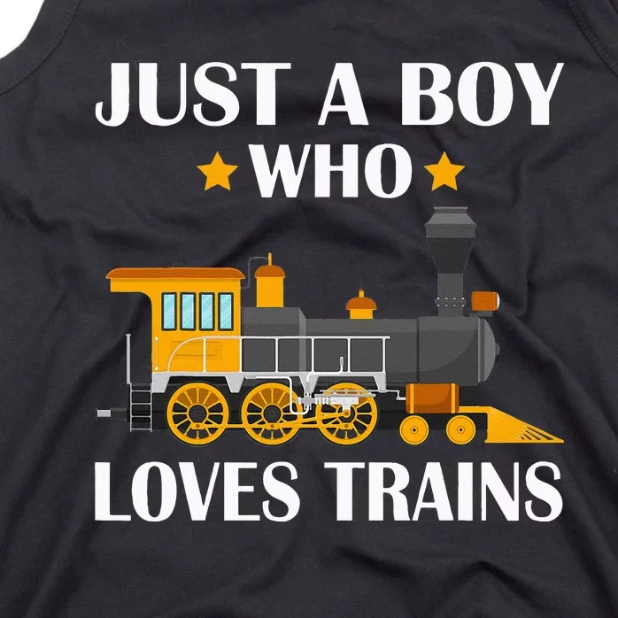 Funny Just A Who Loves Trains This Loves Trains Tank Top