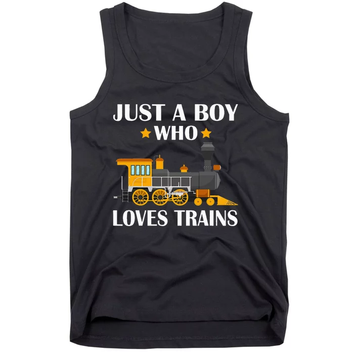 Funny Just A Who Loves Trains This Loves Trains Tank Top