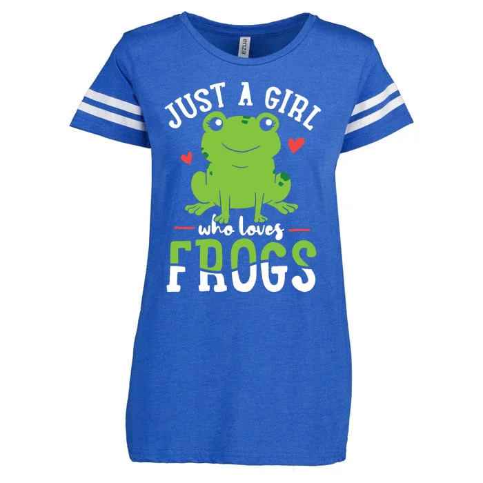 Frog Just A Who Loves Frogs Gift Enza Ladies Jersey Football T-Shirt