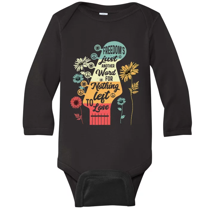 FreedomS Just Another Word For Nothing Left To Lose Baby Long Sleeve Bodysuit