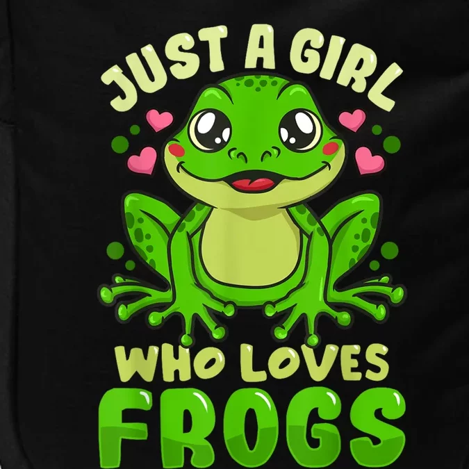 Frog Just A Girl Who Loves Frogs Funny Frog Lover Gift Impact Tech Backpack