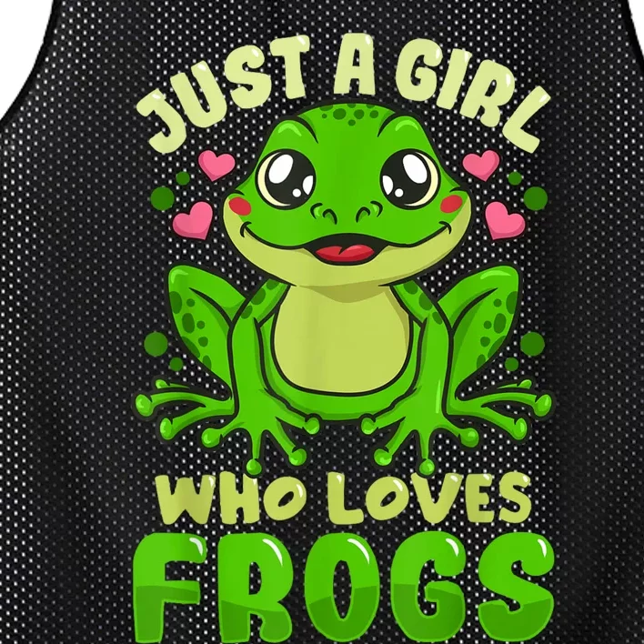 Frog Just A Girl Who Loves Frogs Funny Frog Lover Gift Mesh Reversible Basketball Jersey Tank