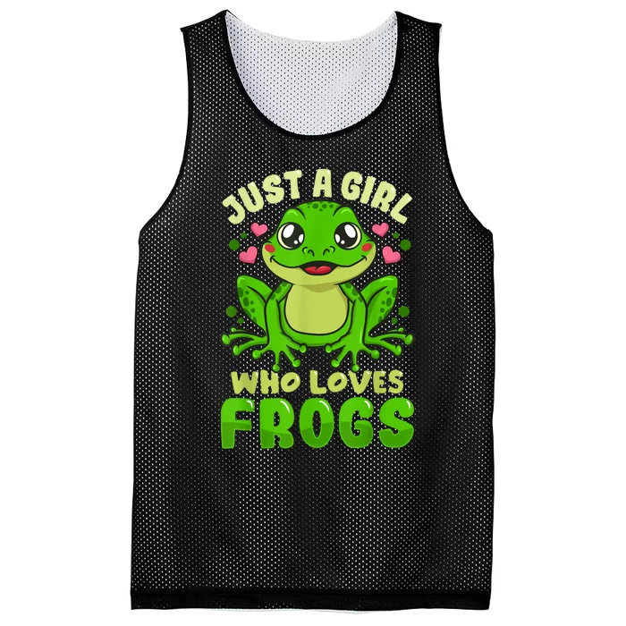 Frog Just A Girl Who Loves Frogs Funny Frog Lover Gift Mesh Reversible Basketball Jersey Tank