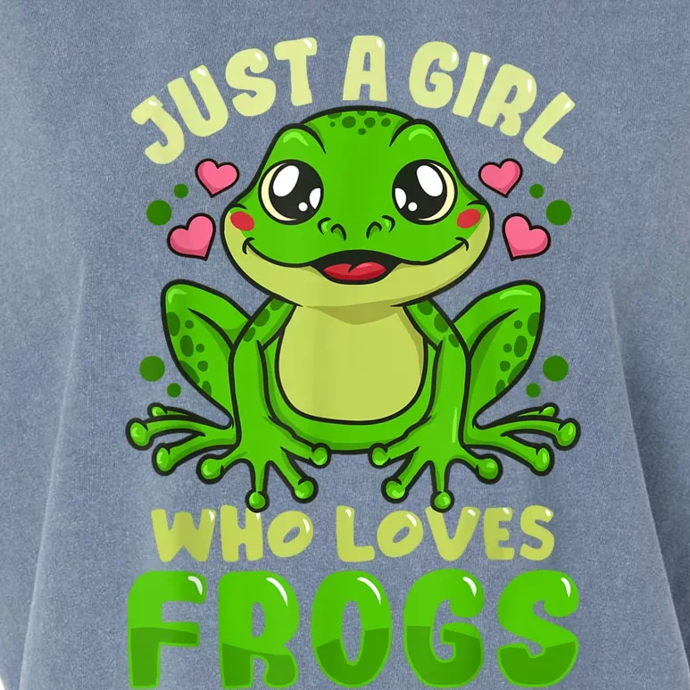 Frog Just A Girl Who Loves Frogs Funny Frog Lover Gift Garment-Dyed Women's Muscle Tee