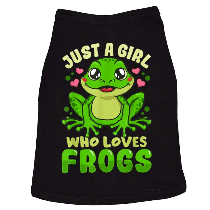 Frog Just A Girl Who Loves Frogs Funny Frog Lover Gift Doggie Tank