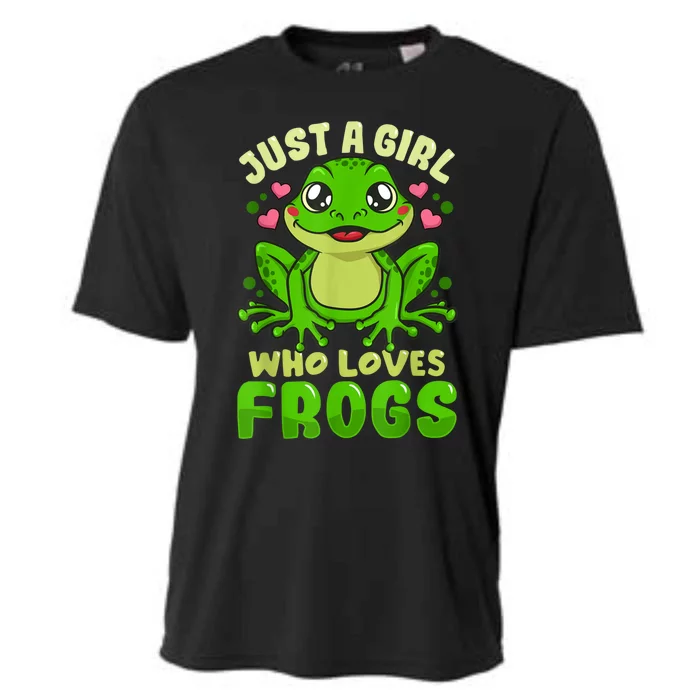 Frog Just A Girl Who Loves Frogs Funny Frog Lover Gift Cooling Performance Crew T-Shirt