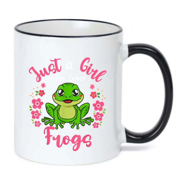 Frog Just A Girl Who Loves Frogs Black Color Changing Mug