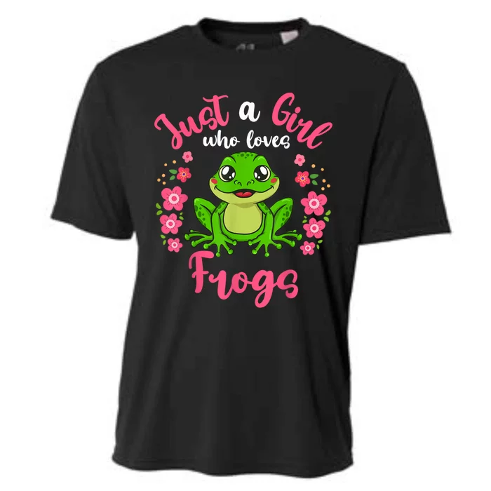 Frog Just A Girl Who Loves Frogs Cooling Performance Crew T-Shirt