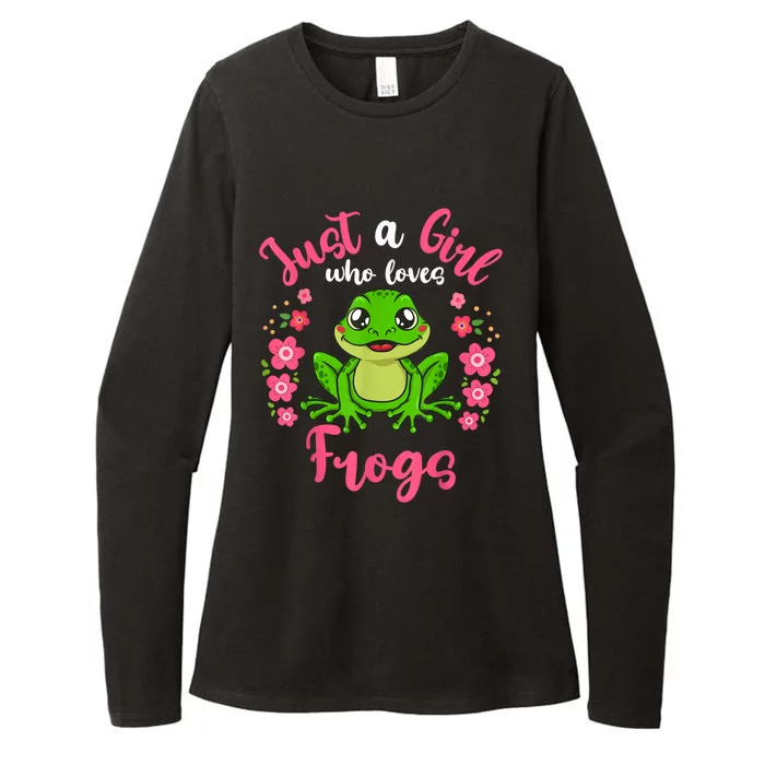 Frog Just A Girl Who Loves Frogs Womens CVC Long Sleeve Shirt