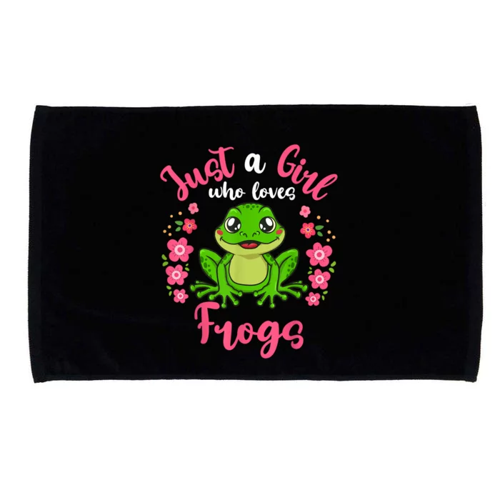 Frog Just A Girl Who Loves Frogs Microfiber Hand Towel