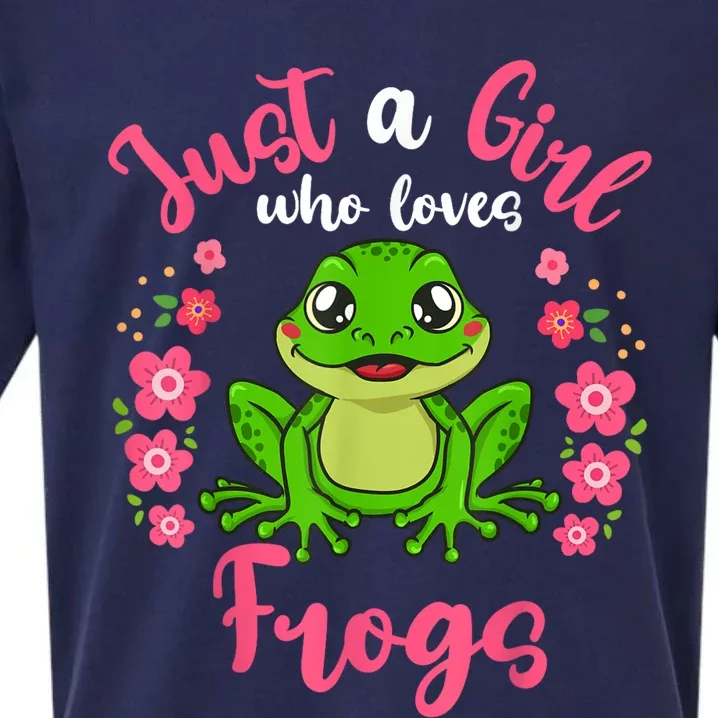 Frog Just A Girl Who Loves Frogs Sueded Cloud Jersey T-Shirt