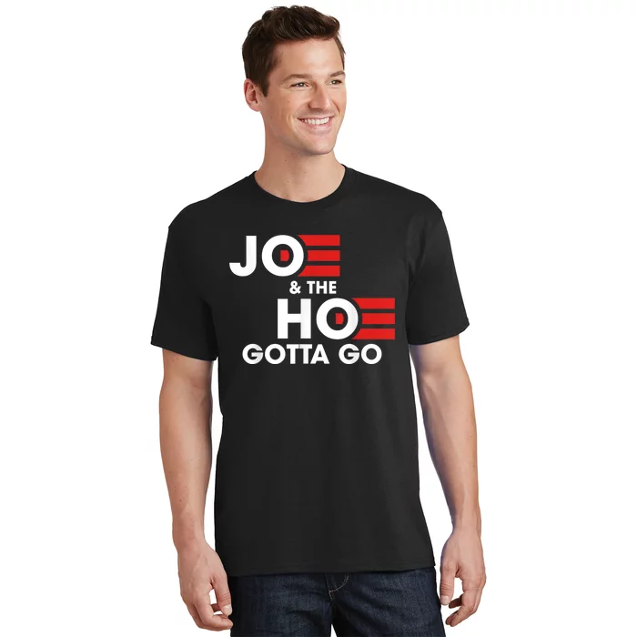 Funny Joe And The H0 Gotta Go Anti Biden American Flag Vote T-Shirt