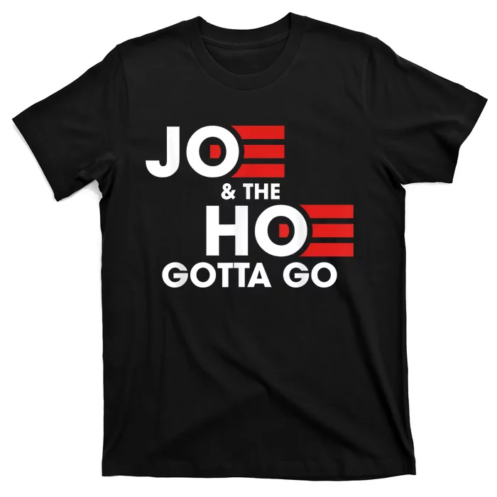 Funny Joe And The H0 Gotta Go Anti Biden American Flag Vote T-Shirt