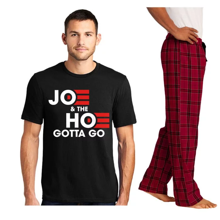 Funny Joe And The H0 Gotta Go Anti Biden American Flag Vote Pajama Set