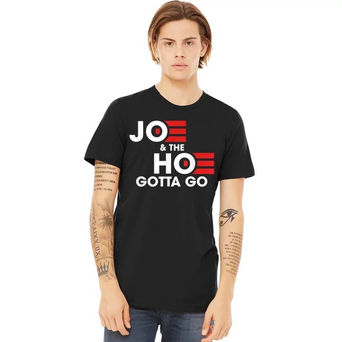 Funny Joe And The H0 Gotta Go Anti Biden American Flag Vote Premium T-Shirt