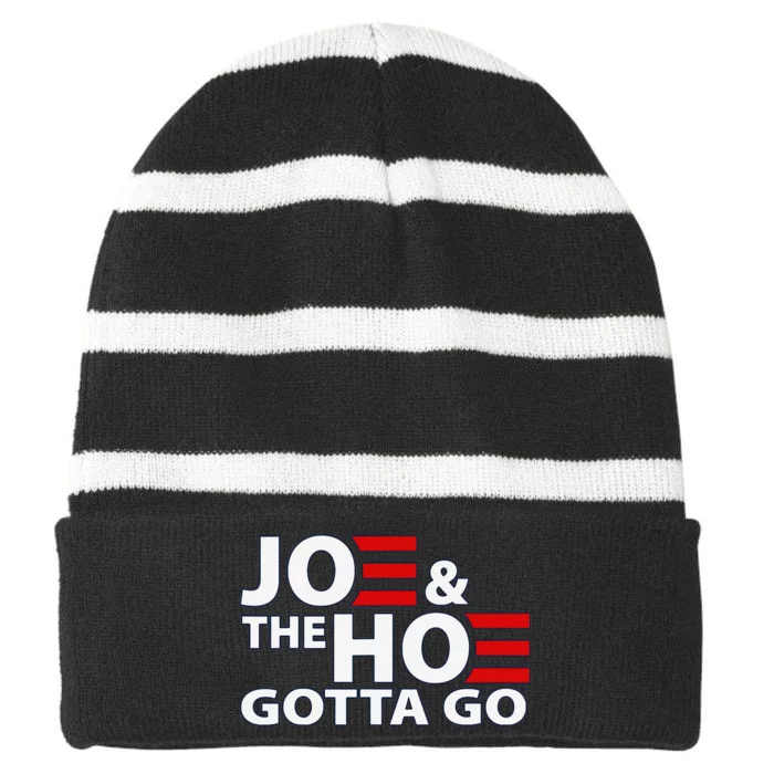 Funny Joe And The H0 Gotta Go Gift Striped Beanie with Solid Band