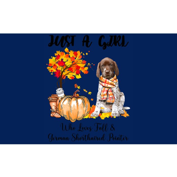 Funny Just A Girl Who Loves Fall And German Shorthaired Pointer Bumper Sticker