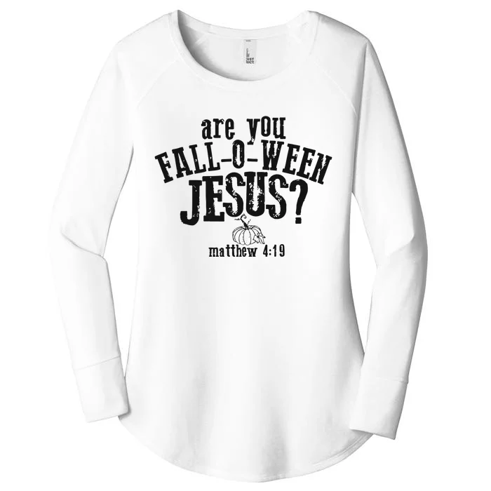 Fall Jesus Are You Falloween Jesus Matthew 4;15 Women's Perfect Tri Tunic Long Sleeve Shirt