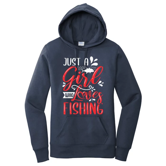 Funny Just A Who Loves Fishing Women's Pullover Hoodie