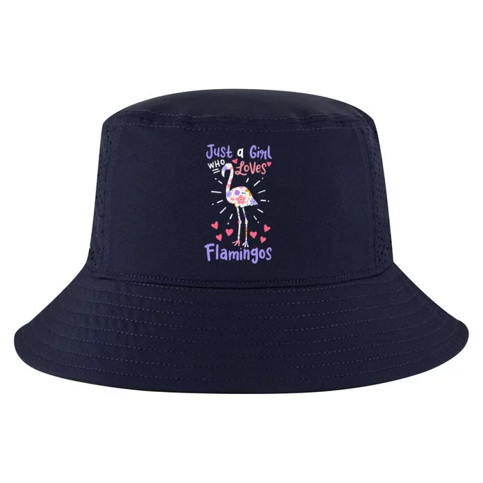 Flamingo Just A Girl Who Loves Flamingos Gift Meaningful Gift Cool Comfort Performance Bucket Hat