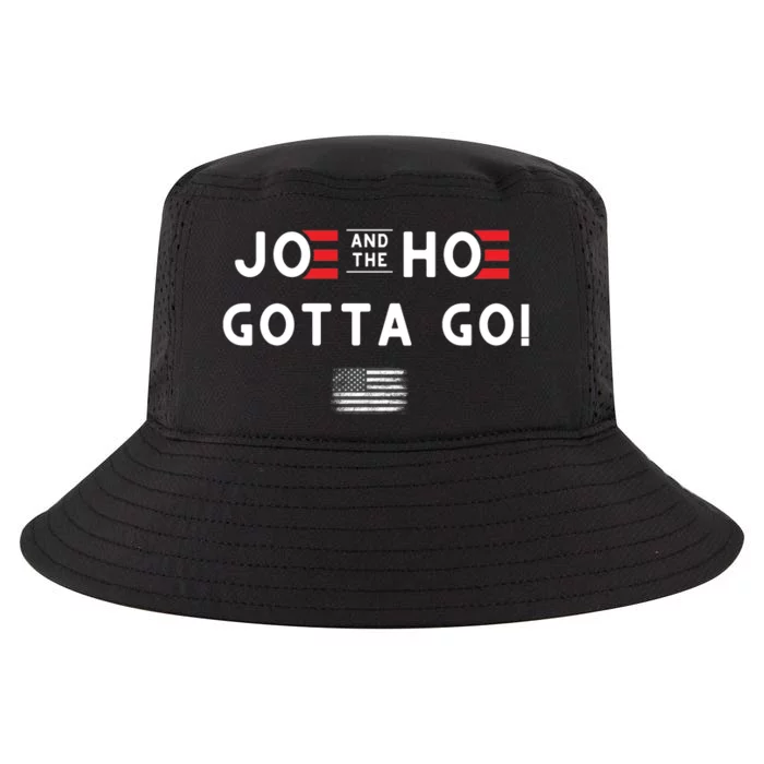 Funny Joe And The Hoe Gotta Go! American Flag Cool Comfort Performance Bucket Hat