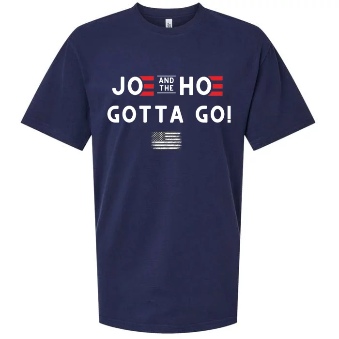 Funny Joe And The Hoe Gotta Go! American Flag Sueded Cloud Jersey T-Shirt