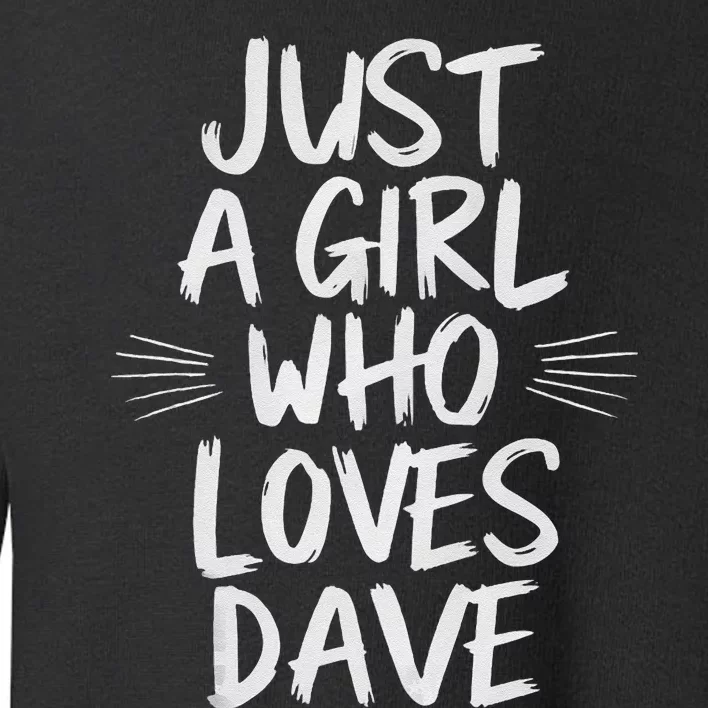 Funny Just A Who Loves Dave Themed Dave Lovers Toddler Sweatshirt