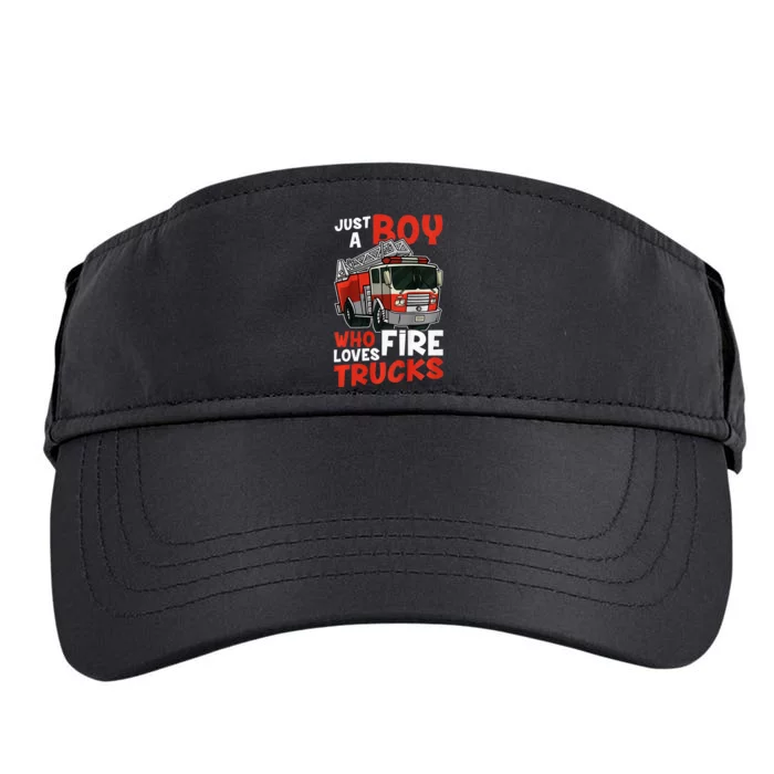 Firefighter Just A Who Loves Fire Trucks Adult Drive Performance Visor