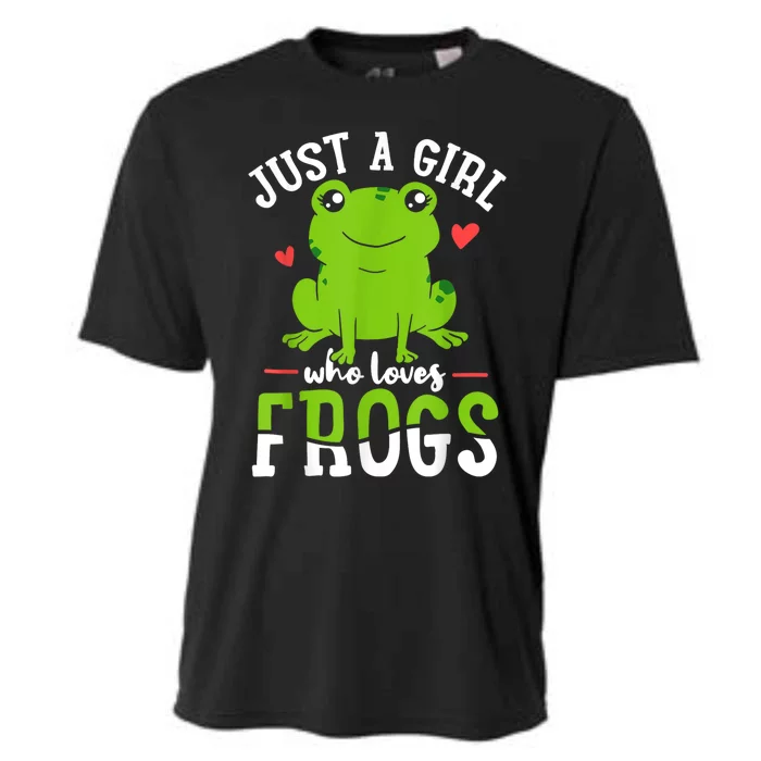 Frog Just A Girl Who Loves Frogs Gift Cooling Performance Crew T-Shirt