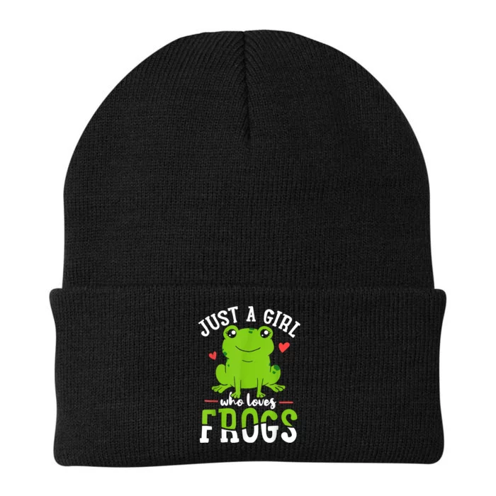 Frog Just A Girl Who Loves Frogs Gift Knit Cap Winter Beanie