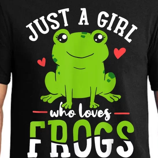 Frog Just A Girl Who Loves Frogs Gift Pajama Set