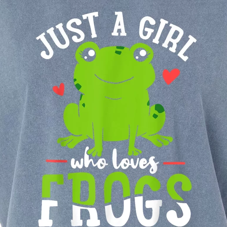 Frog Just A Girl Who Loves Frogs Gift Garment-Dyed Women's Muscle Tee