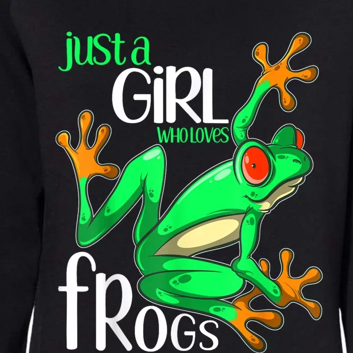 Frog Just A Girl Who Loves Frogs Gift Womens California Wash Sweatshirt