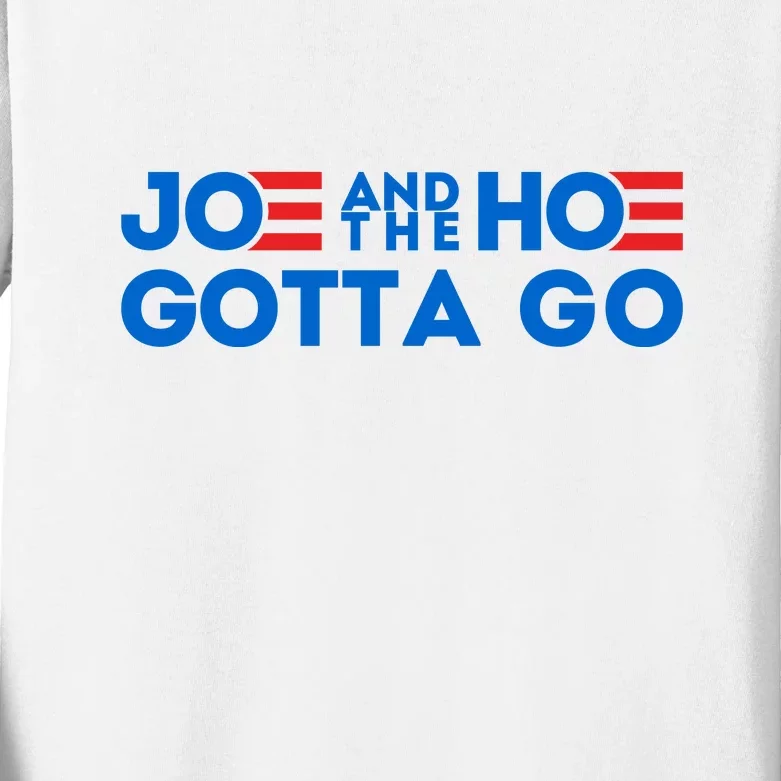 Funny Joe And The Hoe Gotta Go Kids Long Sleeve Shirt