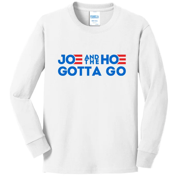 Funny Joe And The Hoe Gotta Go Kids Long Sleeve Shirt